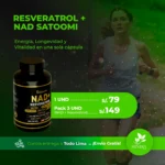 Resveratrol + NAD Satoomi – Salud Celular y Longevidad